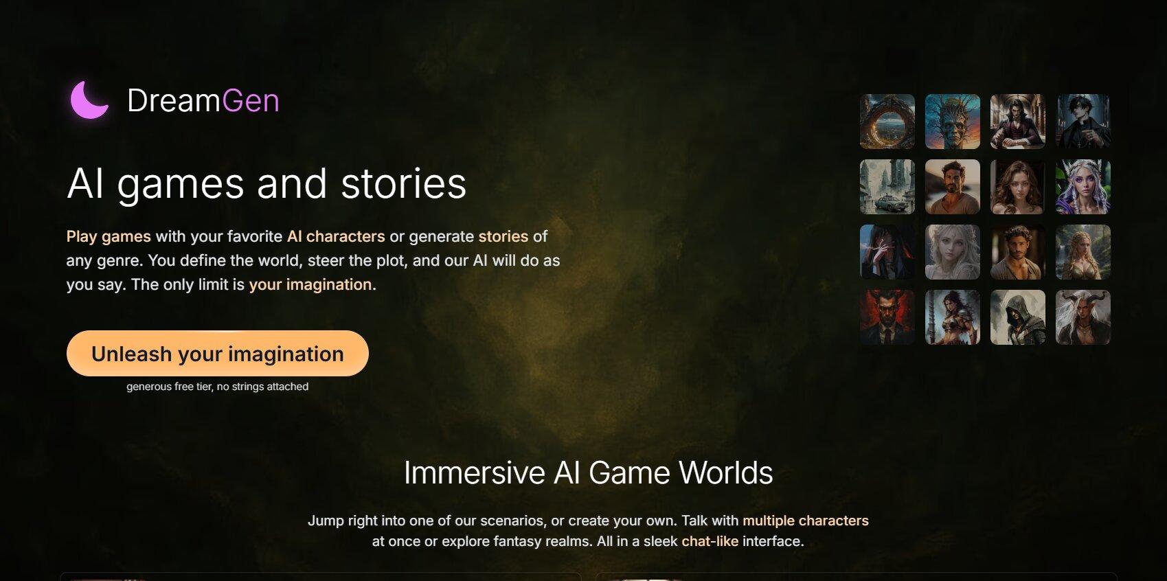 DreamGen - Best for AI Roleplay Storytelling